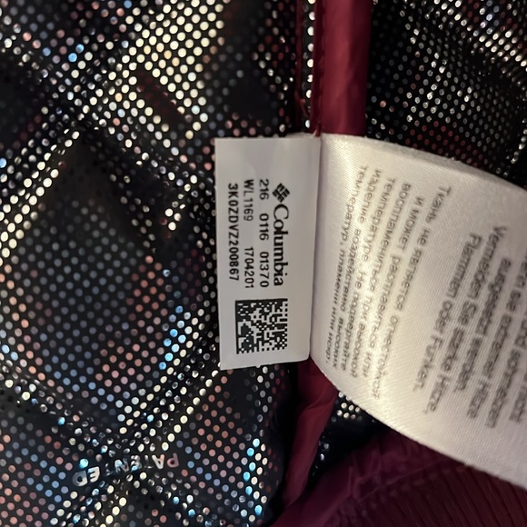 Columbia Quilted Bomber Jacket, Size L, Merlot color. NWT Omni-heat lining. - Picture 4 of 7
